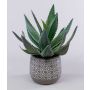 Pianta artificiale di agave americana HEDI in vaso di terracotta, verde, 35 cm