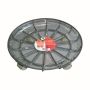 Sottovaso rotondo DUNIK in plastica, con rotelle, grigio, 10cm, Ø36cm
