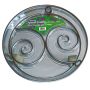 Sottovaso rotondo DUNIK in plastica, con motivo a rotelle, grigio, 9cm, Ø32cm