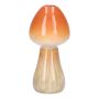 Vaso a fungo in ceramica RADOMILA, arancio-beige, 16cm, Ø7,5cm