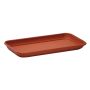 Fioriera rettangolare con sottopiatto URMINA in plastica, terracotta, 37x16x3cm