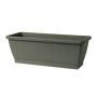 Fioriera da balcone OPHIRA in plastica riciclata, serbatoio per l'acqua, sottovaso, verde salvia, 49,5x19,5x17,5 cm