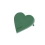 OASIS® Base umida per fiori Heart, decorazioni per matrimoni, base in schiuma rigida EcoBase, supporti in legno, verde, 20x19x4,5cm