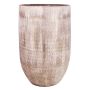 Vaso da fiori in ceramica KAMUNI, strisce verticali, grigio-verde, 30cm, Ø19cm