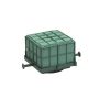 OASIS® Schiuma umida per auto, decorazioni nuziali, base in plastica, griglia, ventosa, verde, 11x11x9 cm