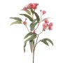 Ramo di eucalipto artificiale WANARA con fiori, rosa, 100 cm