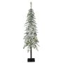 Albero di Natale artificiale a fusto alto MOLDE DELUXE, innevato, LED, 120cm, Ø20cm
