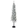 Albero di Natale artificiale a fusto alto MOLDE DELUXE, innevato, LED, 150cm, Ø30cm