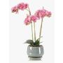Orchidea artificiale Phalaenopsis JOLANA in vaso di ceramica, rosa, 45 cm