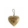Ciondolo a forma di cuore DORANA in metallo, cordino di sospensione, dorato, Ø13cm