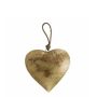 Ciondolo a forma di cuore DORANA in metallo, cordino di sospensione, dorato, Ø17cm
