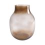 Vaso in vetro RAIDON, panciuto, arancione-marrone-trasparente, 26 cm, Ø 17 cm