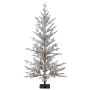 Albero di Natale artificiale abete LILLESAND SPEED DELUXE, innevato, LED, 120 cm, Ø 60 cm