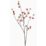 Ramo decorativo rosa di patata FRAVON con bacche di rosa canina, rosa pesca, 100 cm