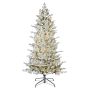 Albero di Natale artificiale slanciato LUZERN SPEED DELUXE, innevato, LED, 230cm, Ø135cm