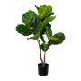 Albero artificiale Ficus lyrata MYKER, tronco artificiale, verde, 80 cm