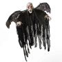 Decorazione di Halloween scheletro fantasma ALFIE con ali di pipistrello, LED, 85cm