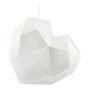 Candela sagomata a cuore grezza SKINNA con sfaccettature, bianca, 17 cm, Ø 16 cm - Made in Germany
