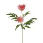Ramo artificiale di quercia VULKINTA con fiori, rosa scuro, 75 cm, Ø 8-10 cm