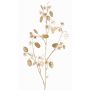 Ramo artificiale di lunaria in raso PINDUS con fiori, crema-oro, 85cm