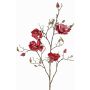 Ramo di magnolia artificiale in velluto JACKA, fucsia, 105cm