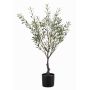 Olivo artificiale LONIRB con frutti, tronco artificiale, crossdoor, 90 cm