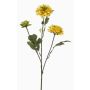 Ramo artificiale di dalia BAKLOR, giallo, 60 cm