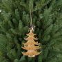 Decorazione da appendere per l'albero di Natale RION con stella, acrilico, glitter, oro, 12cm, Ø9cm