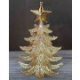 Decorazione da appendere per l'albero di Natale RION con stella, acrilico, glitter, oro, 12 cm, Ø 9 cm