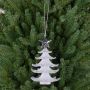 Appendino per albero di Natale RION con stella, acrilico, glitter, bianco-argento, 12cm, Ø9cm