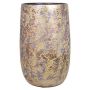 Vaso di ceramica in stile retrò MAGO, aspetto antico, oro, 40cm, Ø22cm