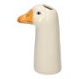 Vaso per fiori con stelo Oca DUFFY in ceramica, bianco-arancione, 15,5x10,5x29,3cm
