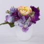 Mazzo di rose ed ortensie artificiale FELINE, lilla, 17cm, Ø18cm