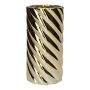 Vaso da tavolo WIRLSON in dolomite, tornito, oro metallizzato, 19,1cm, Ø9,5cm