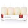 Corona dell'Avvento con candele JENARO, 4 pezzi, biscotto, 10 cm, Ø 5 cm, 23 h - Made in Germany
