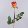 Rosa artificiale OPHELIE, arancione-giallo, 85cm, Ø7cm