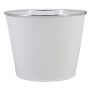 Vaso da fiori in zinco FYNAS, bianco, 9,7cm, Ø12,3cm