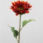 Girasole sintetico MARIETTA, rosso, 60cm, Ø14cm