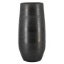 Grande vaso in ceramica VINKAS con venature, nero, 90 cm, Ø 37 cm