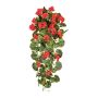 Fiore decorativo geranio DOLKREN, bastoncino, crossdoor, rosso, 80 cm