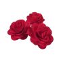 Fiori decorativi DELPHINE in legno, 5 pezzi, rossi, Ø5cm