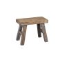 Poggiapiedi in legno ALVE, marrone-grigio, 25x12x20cm