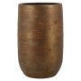 Vaso da fiori in ceramica RODYN con scanalature, sfumatura di colore, oro, 40cm, Ø26cm