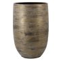 Vaso da fiori in ceramica RODYN con scanalature, sfumatura di colore, marrone, 50cm, Ø32cm