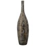 Bottiglia decorativa in ceramica RODYN con scanalature, sfumatura di colore, marrone, 100 cm, Ø 26 cm