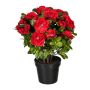 Fiore artificiale azalea WHENFA in vaso decorativo nero, rosso, 30 cm