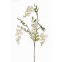 Ramo artificiale di wisteria SOULA con fiori, bianco, 80cm, Ø7-8cm