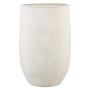 Vaso da fiori SOLIM, motivo a rilievo, ceramica, bianco, 40 cm, Ø 26 cm