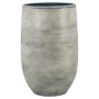 Vaso da fiori SOLIM, motivo a rilievo, ceramica, blu-grigio, 50cm, Ø32cm