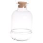 Terrario in vetro CORBINIAN con coperchio in sughero, riciclato, trasparente, 25 cm, Ø 14 cm